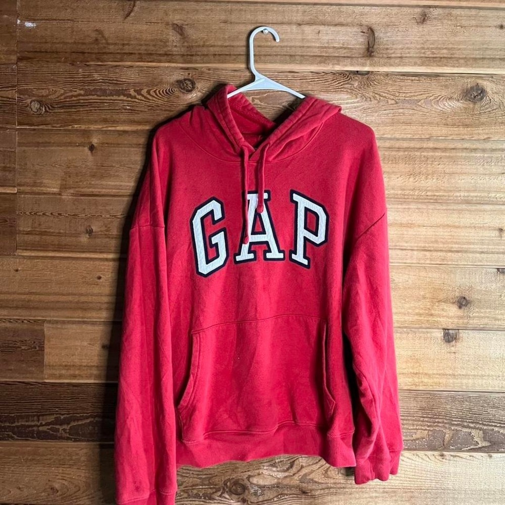 Red Gap hoodie with white logo
